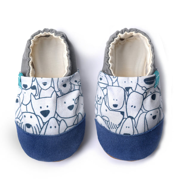Blue Doggy Child Slippers
