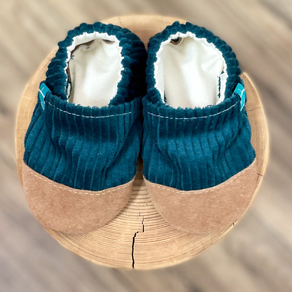Cuddly Bottle Green Child Slippers