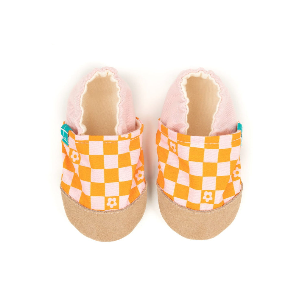 Check Flowers Child Slippers