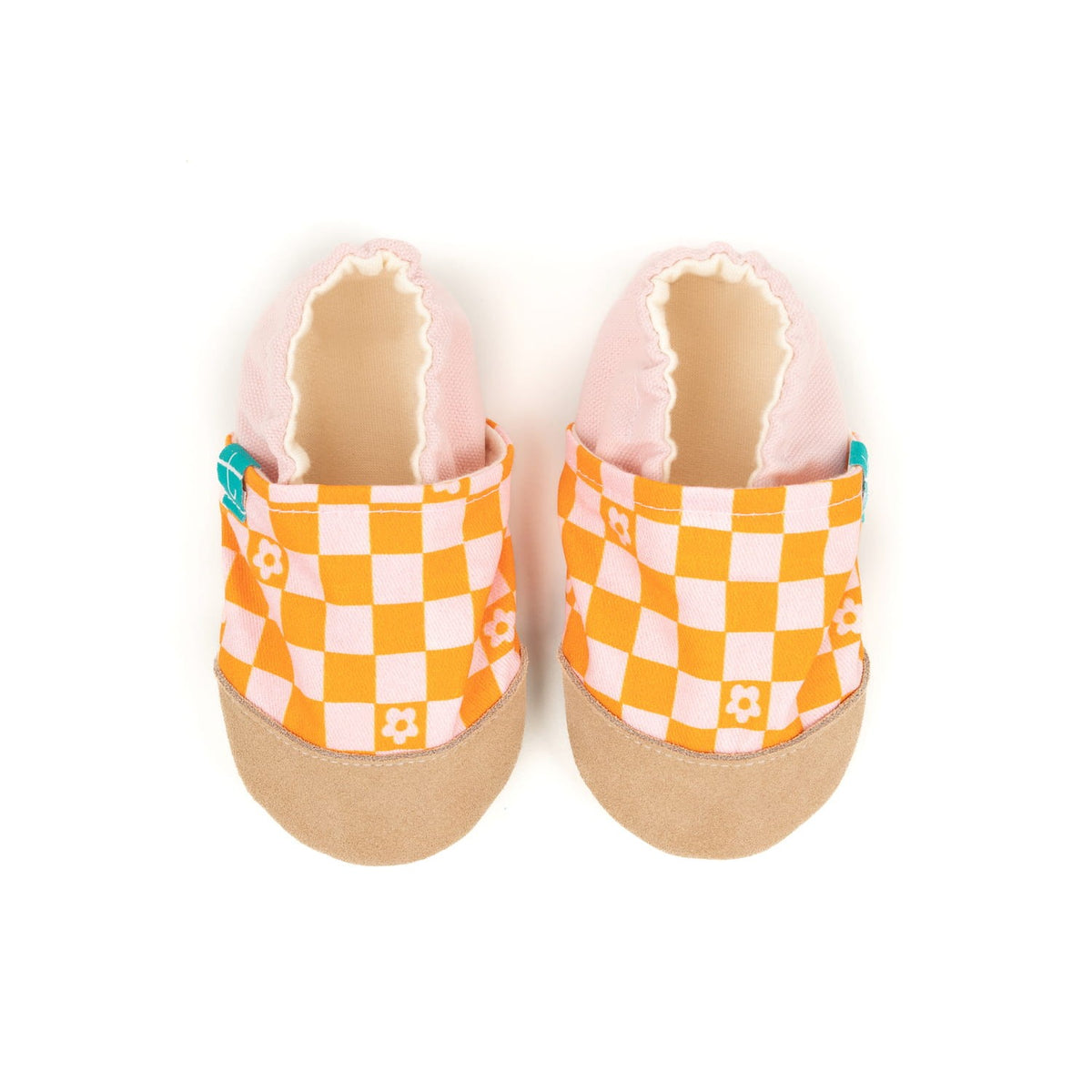 Check Flowers Child Slippers