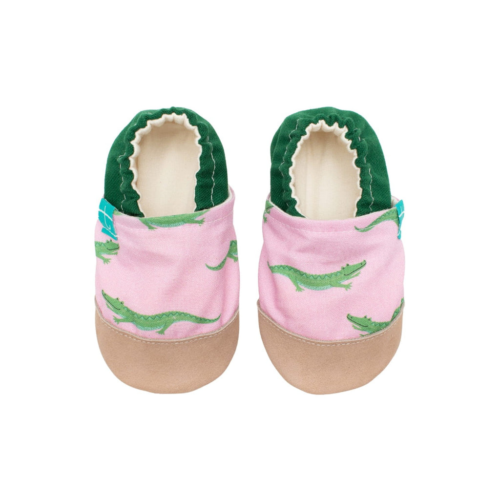 Pink Crockodile Child Slippers