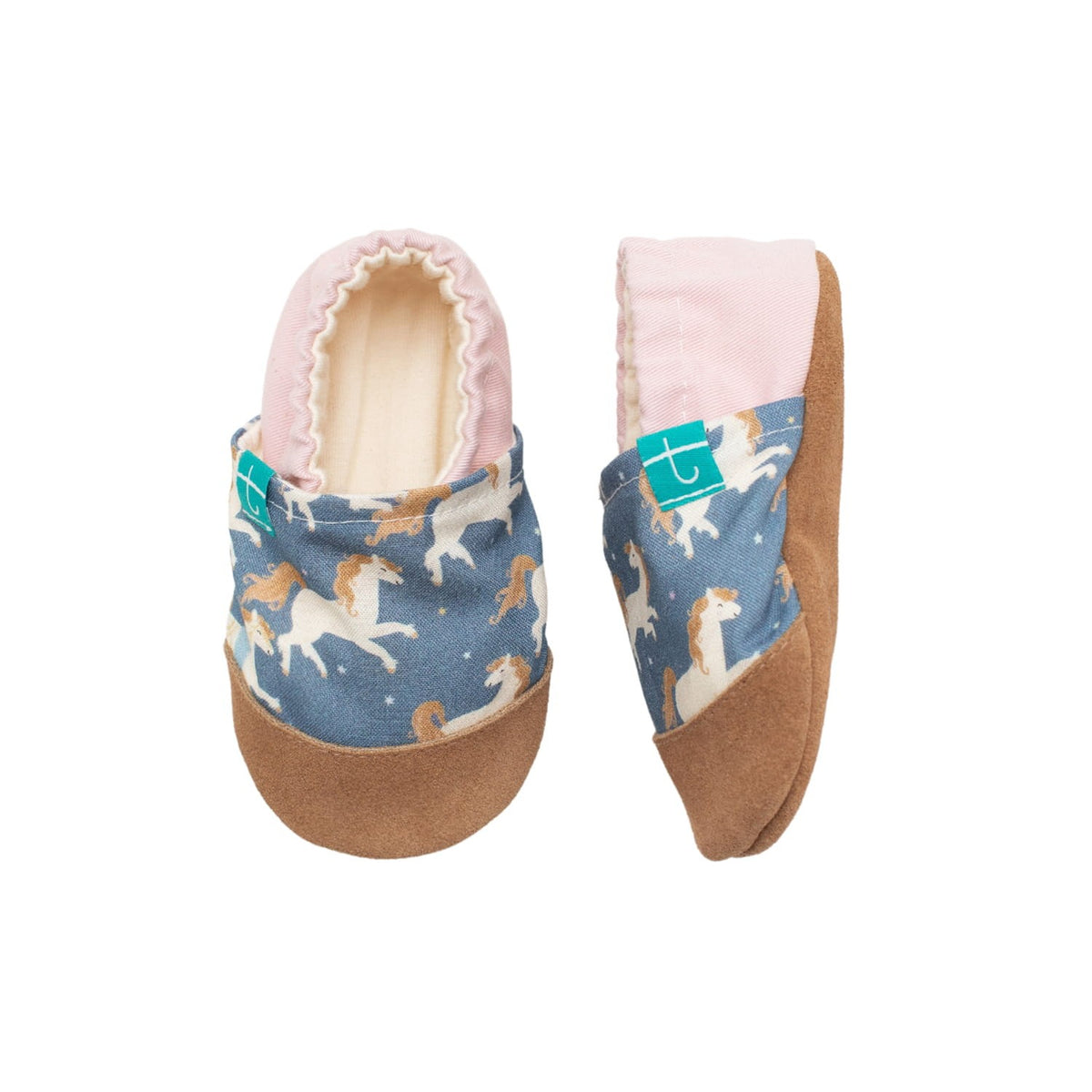 Pink Horses Child Slippers