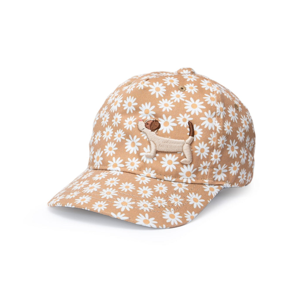 Beige Daisy Kids Baseball Cap