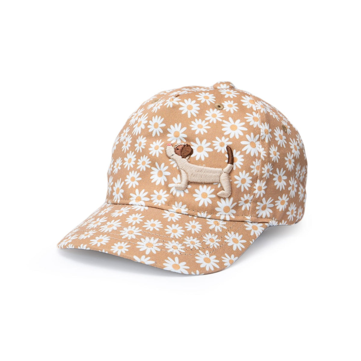 Beige Daisy Kids Baseball Cap