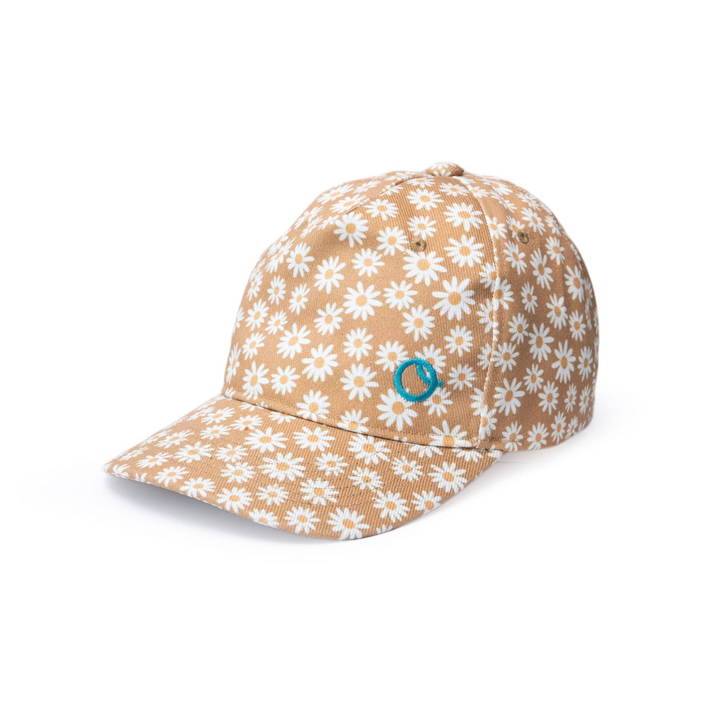 Beige Daisy Kids Baseball Cap