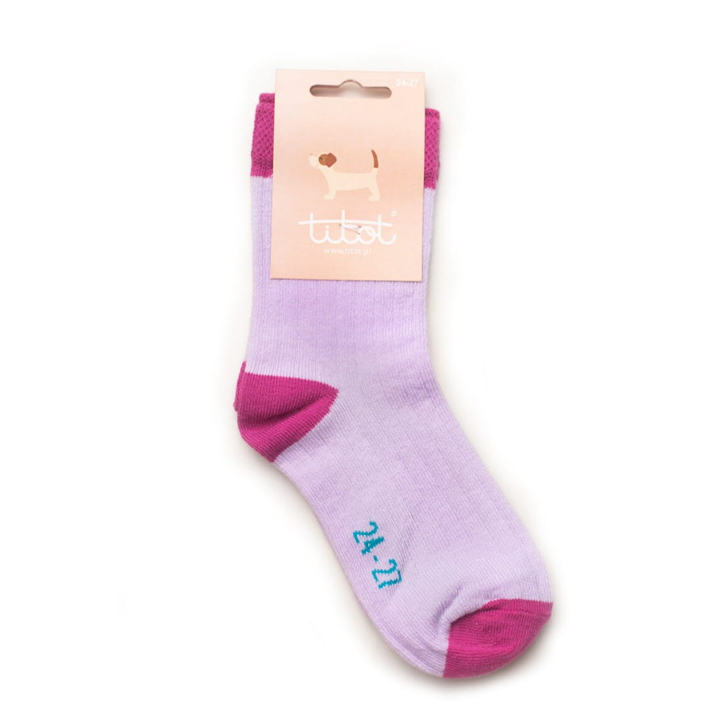 TITOT Socks Solid Toe Purple