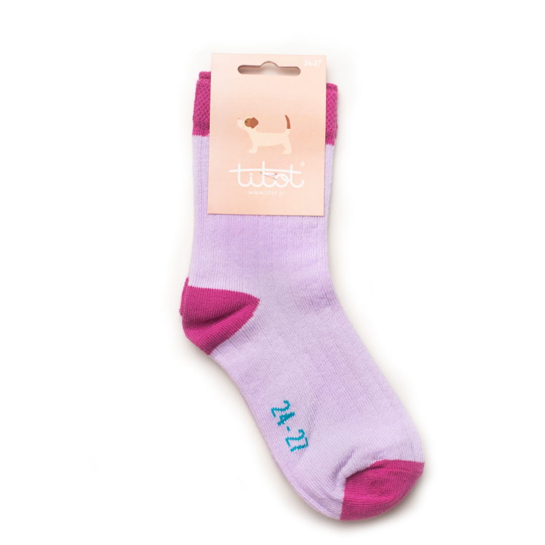 TITOT Socks Solid Toe Purple