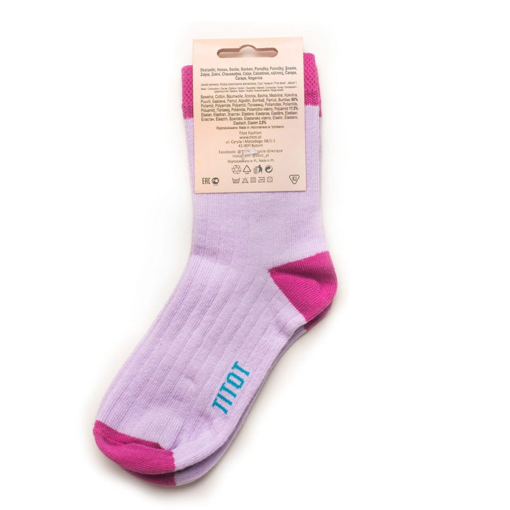 TITOT Socks Solid Toe Purple