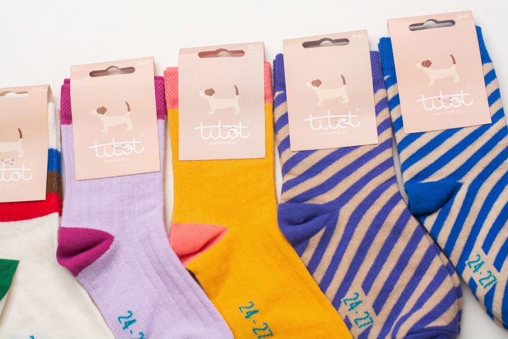 TITOT Socks Solid Toe Yellow