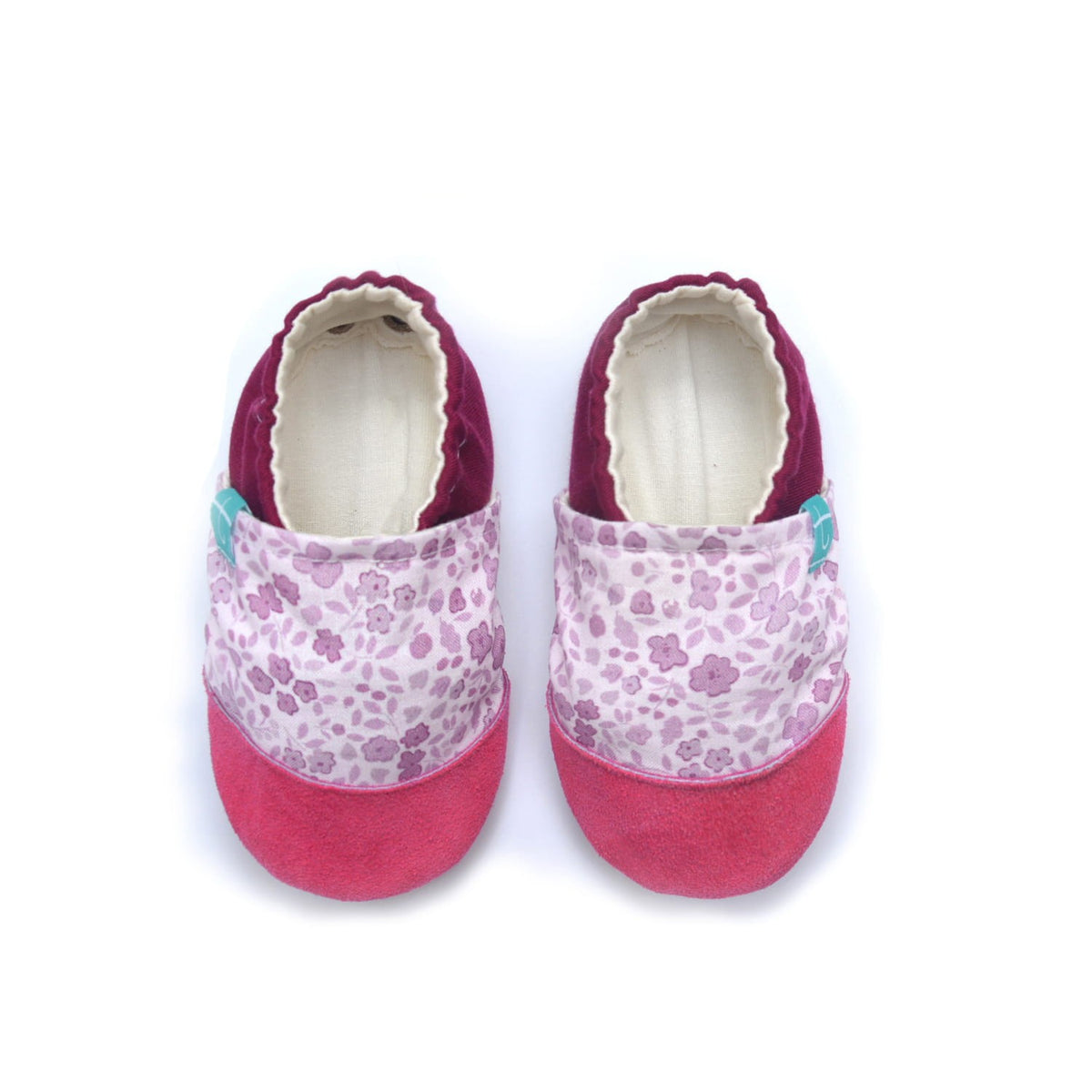 Burgund Flowers Child Slippers