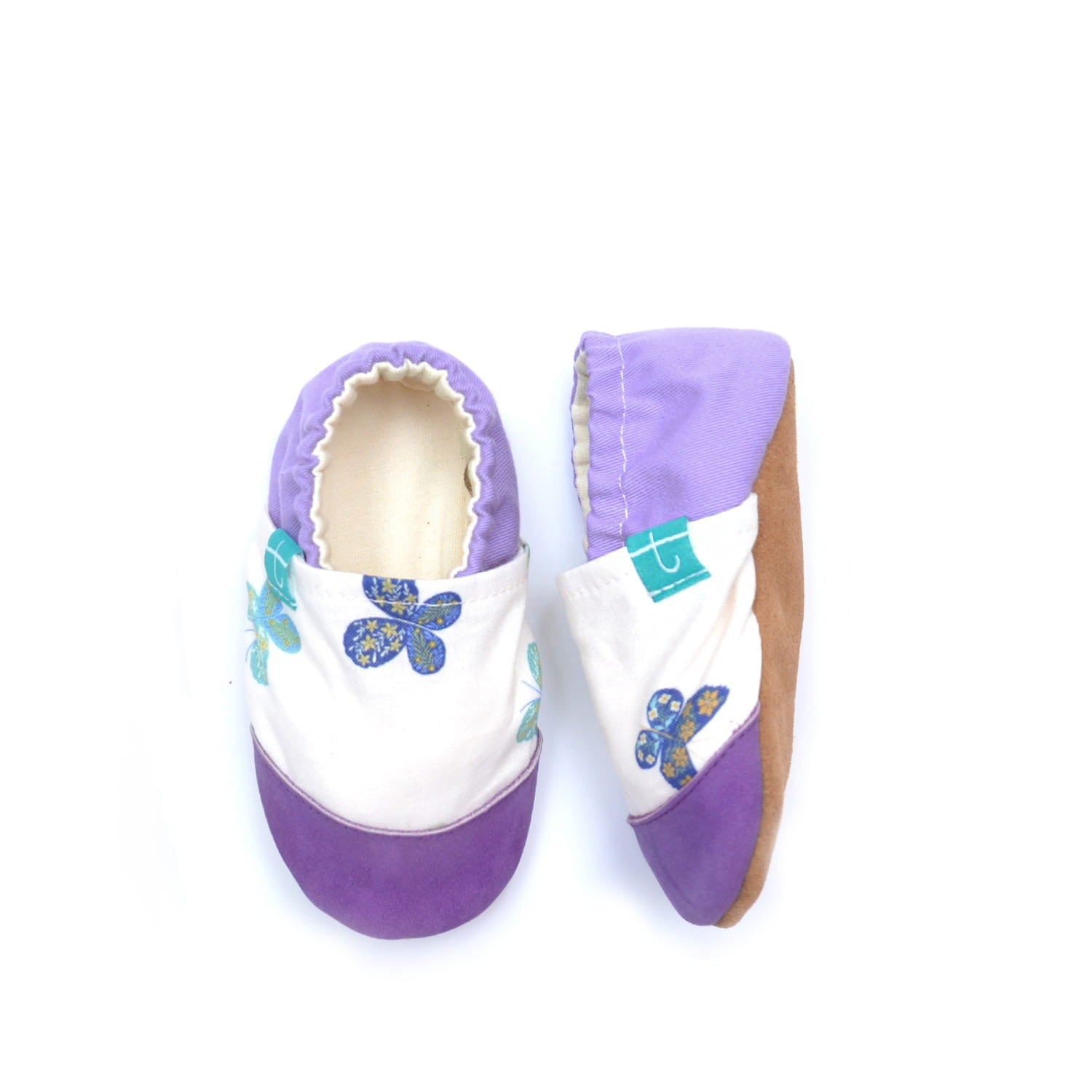 Purple Butterfly Child Slippers