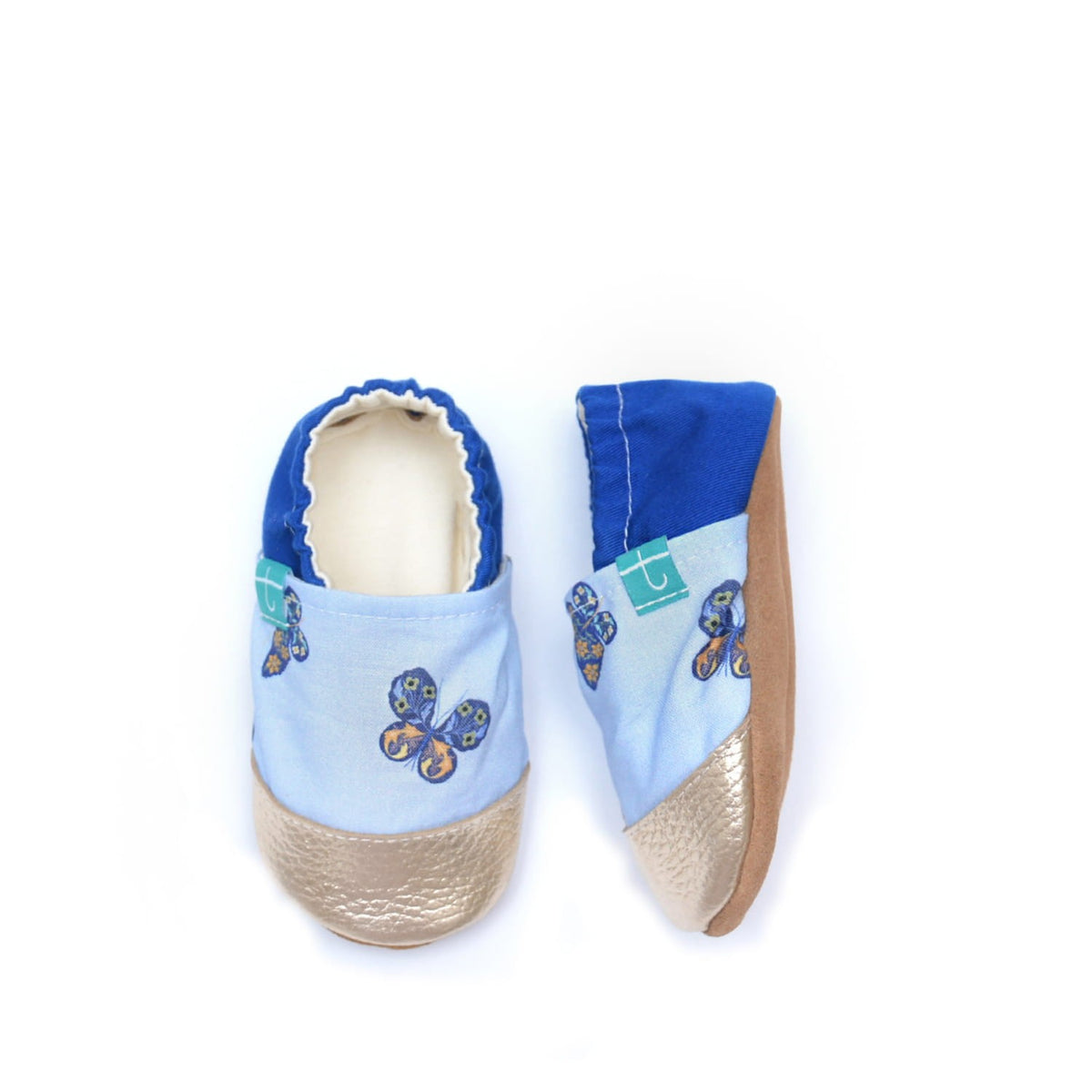 Blue Butterfly Child Slippers