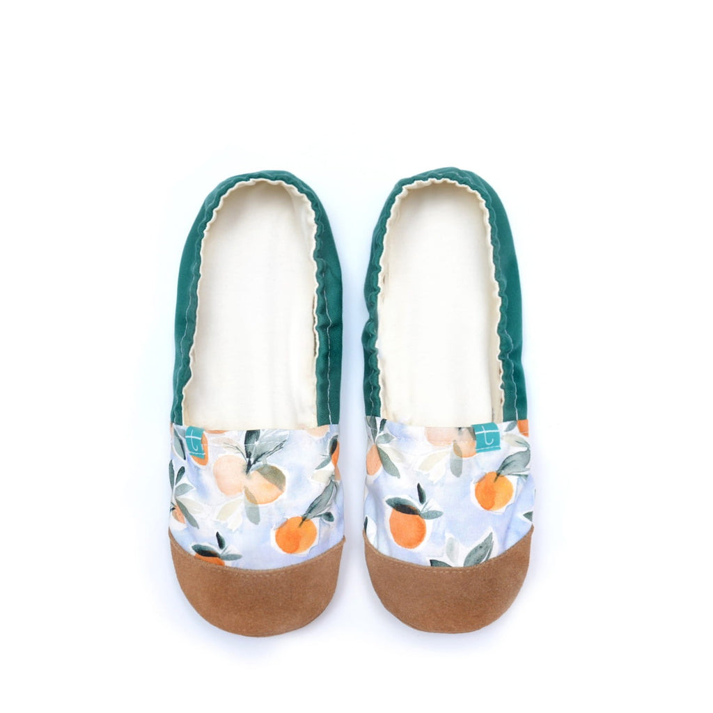 Watercolor Oranges Adult Slippers