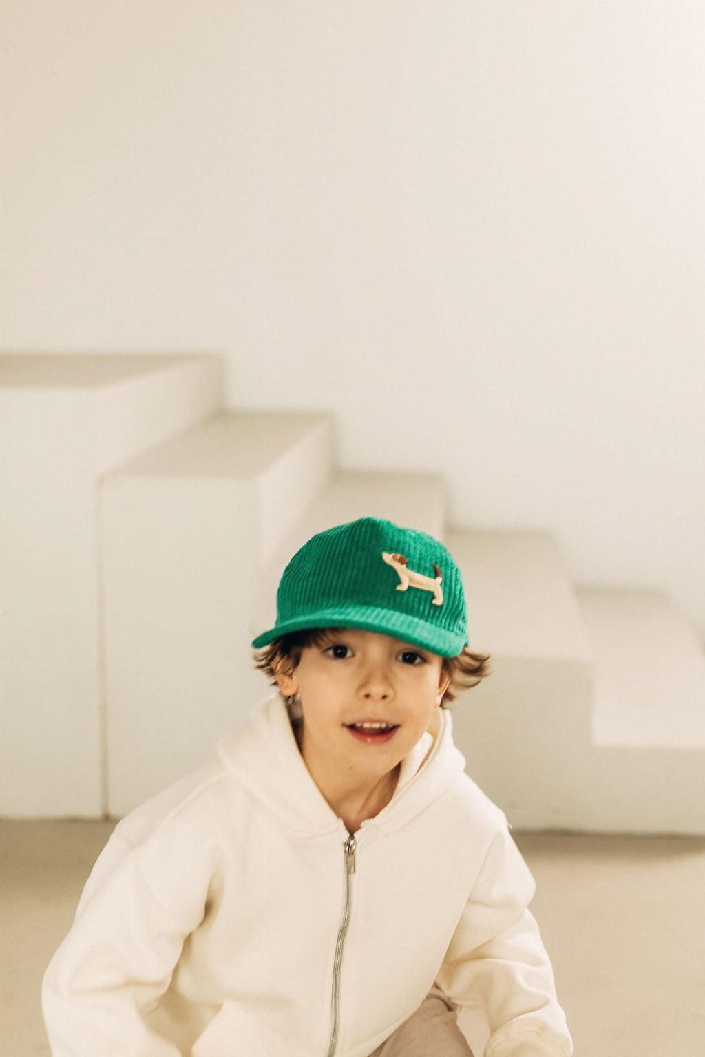 Cuddly Green Kids Baseball Cap