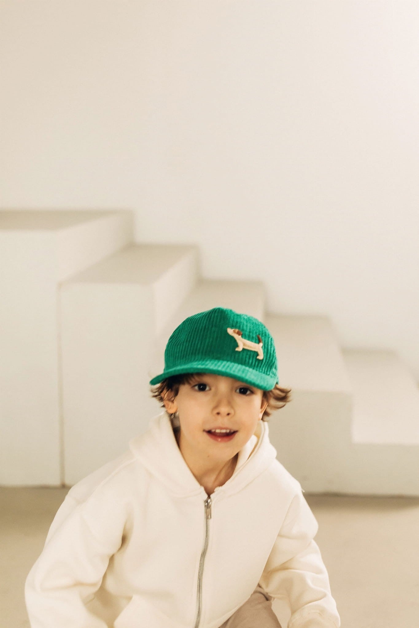 Cuddly Green Kids Baseball Cap