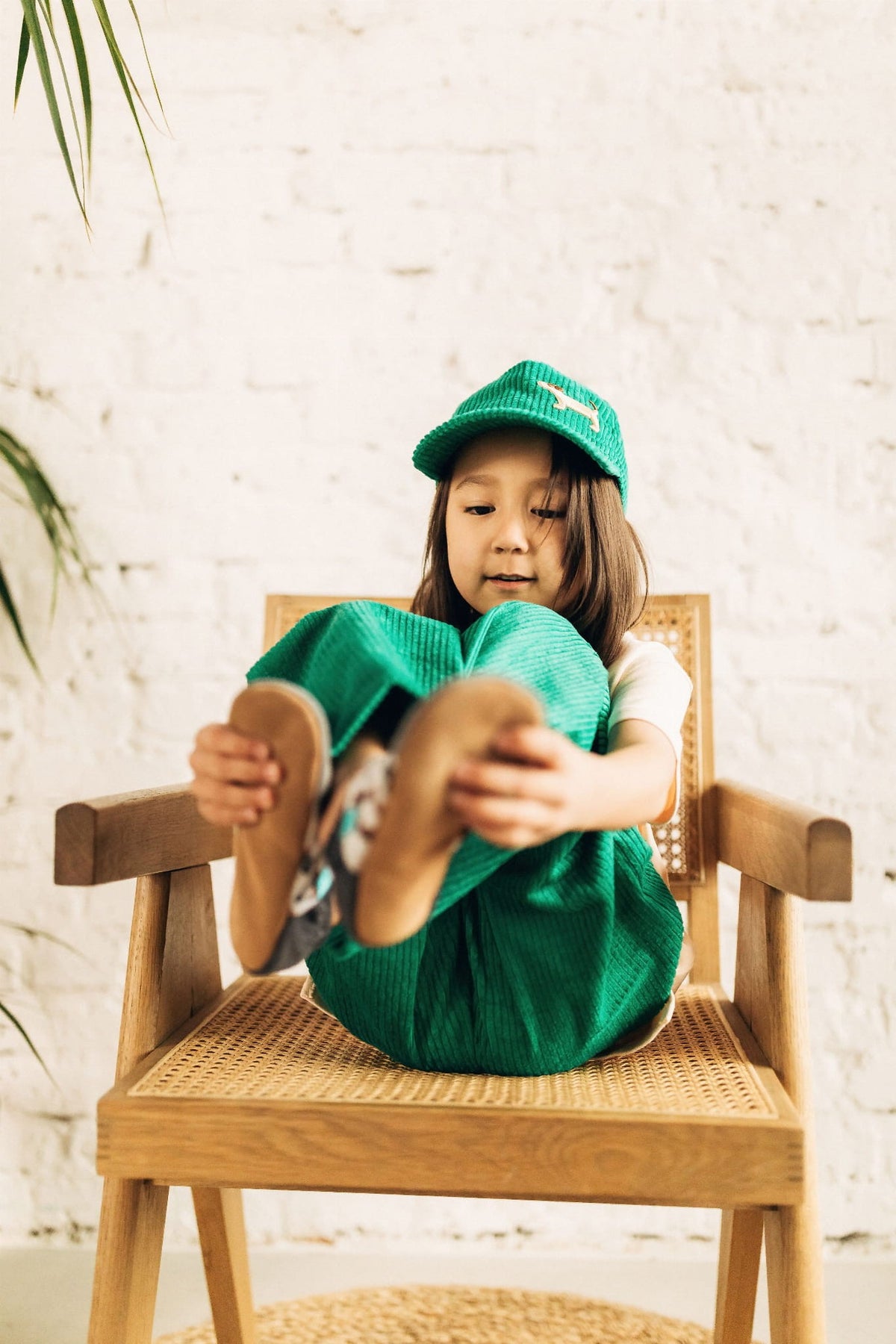 Cuddly Green Kids Baseball Cap