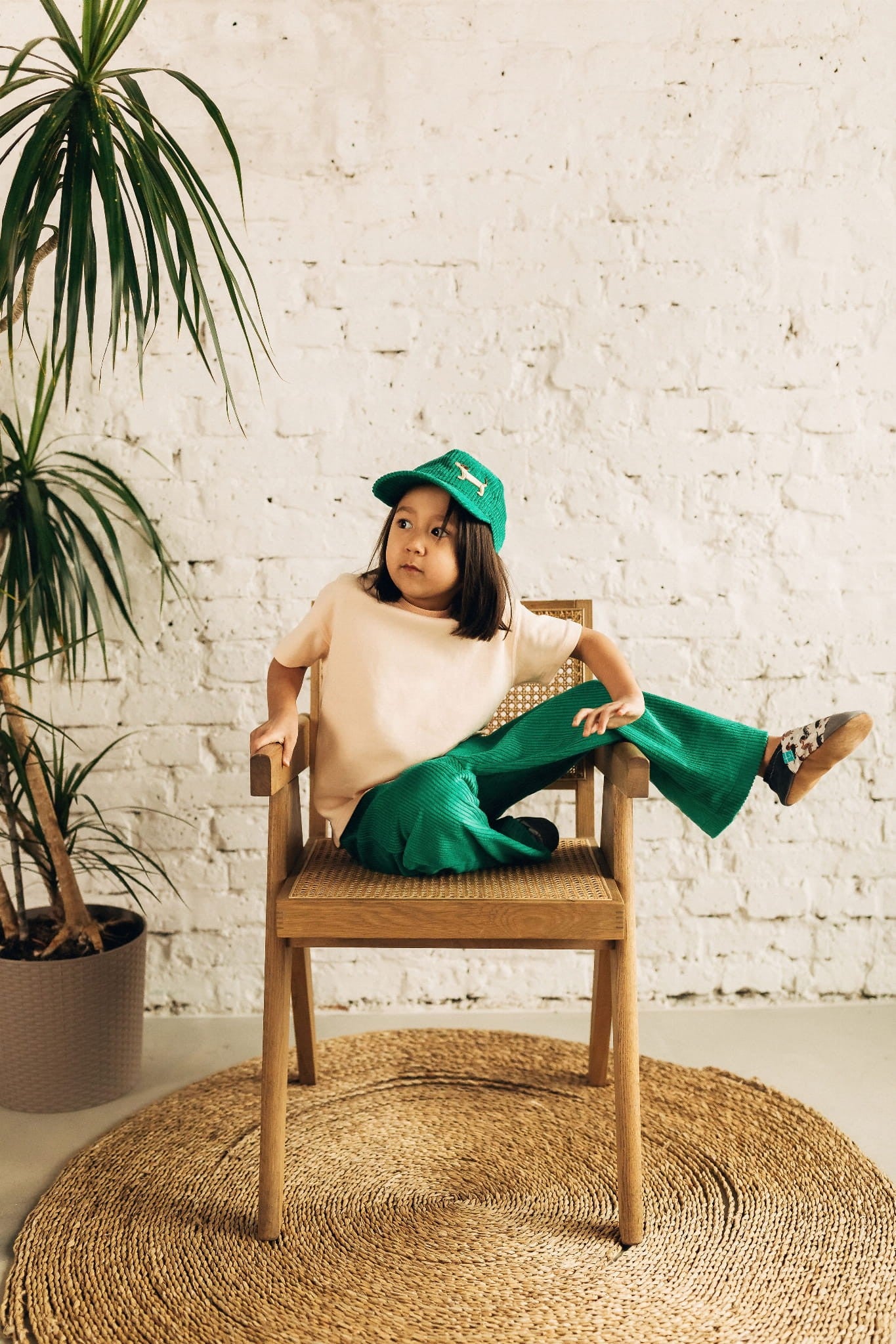 Cuddly Green Kids Baseball Cap
