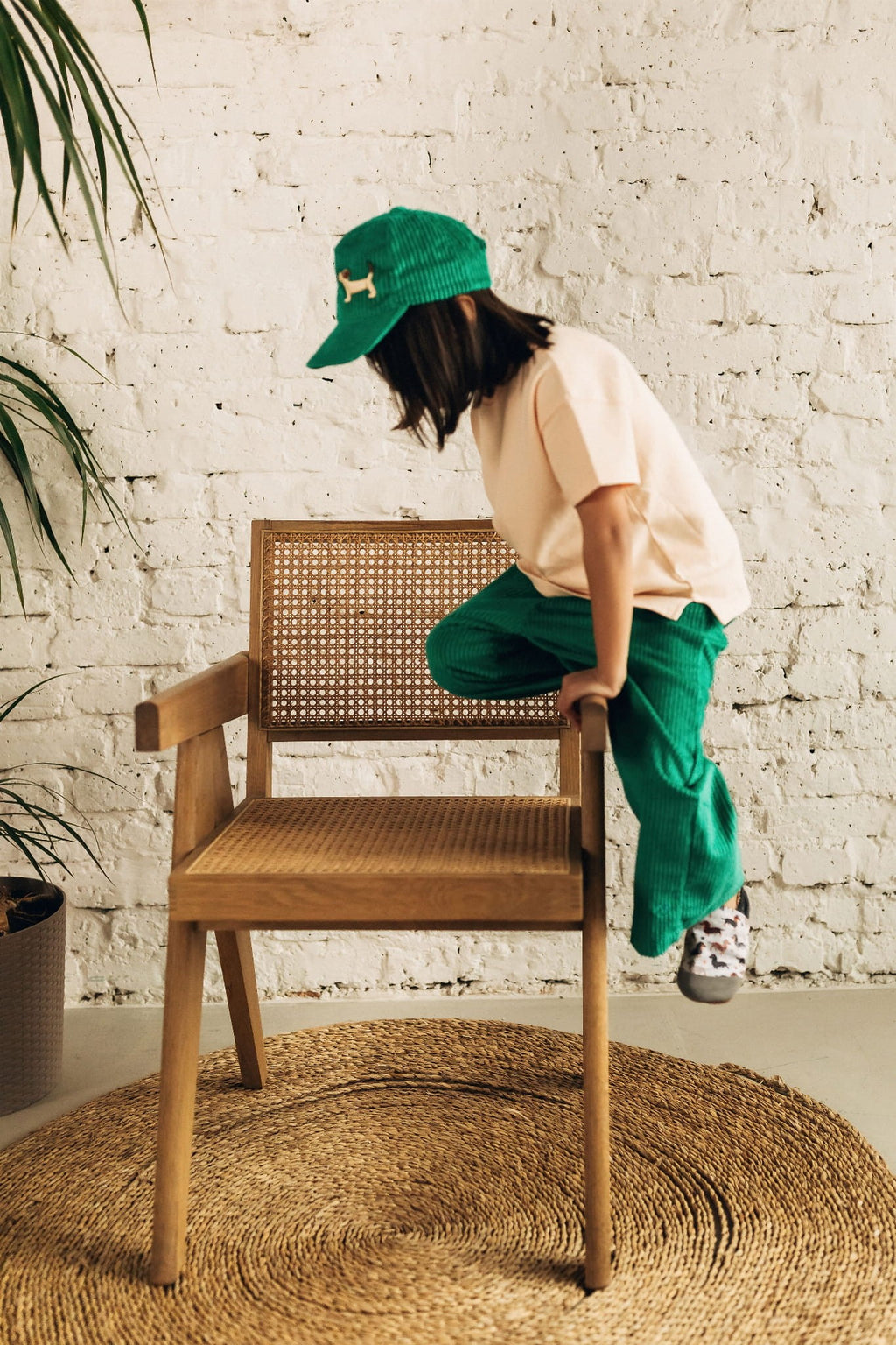 Cuddly Green Kids Baseball Cap