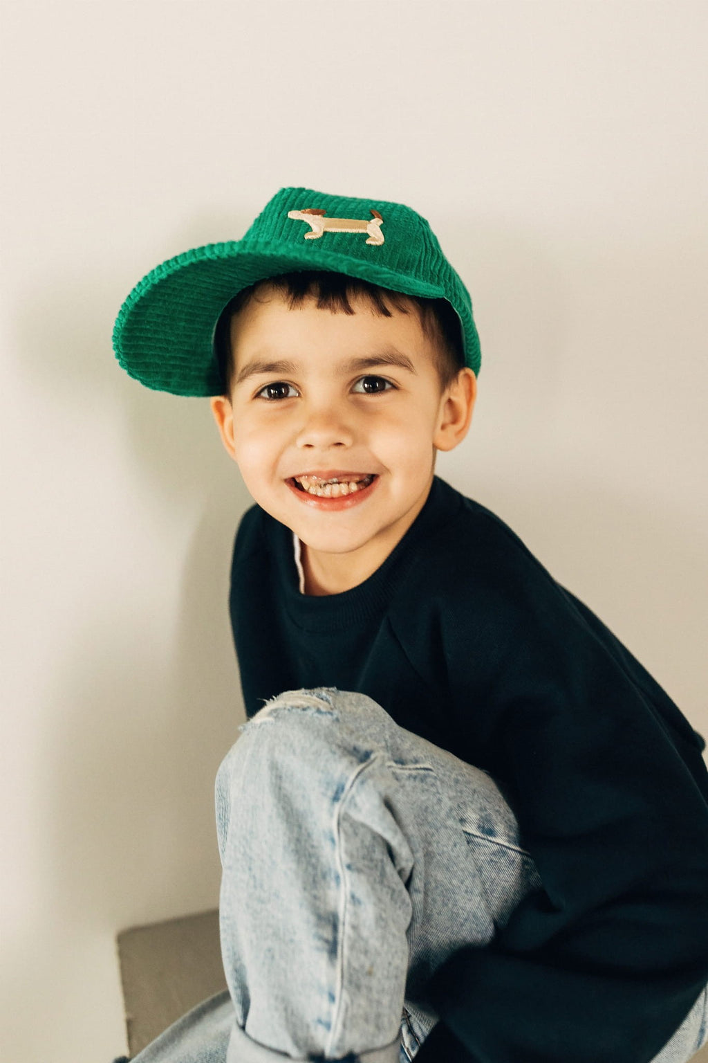 Cuddly Green Kids Baseball Cap