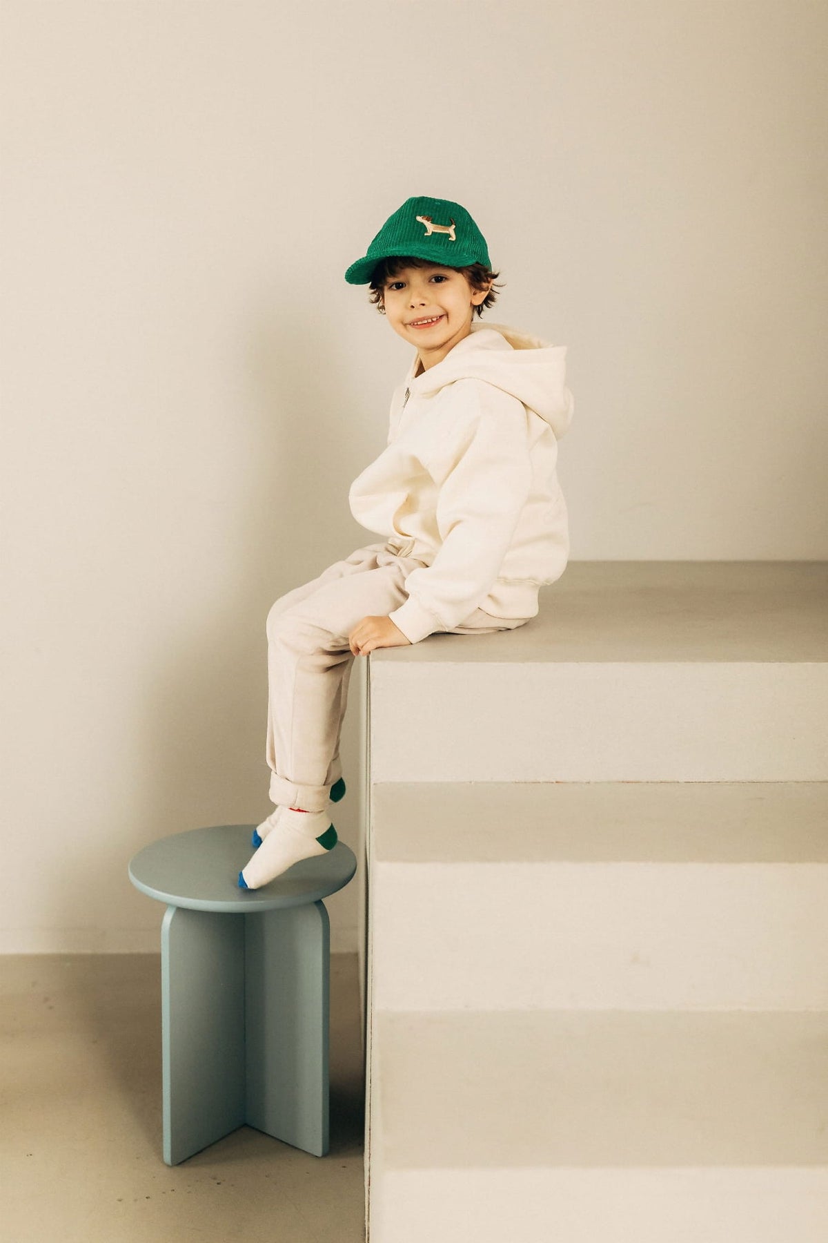 Cuddly Green Kids Baseball Cap