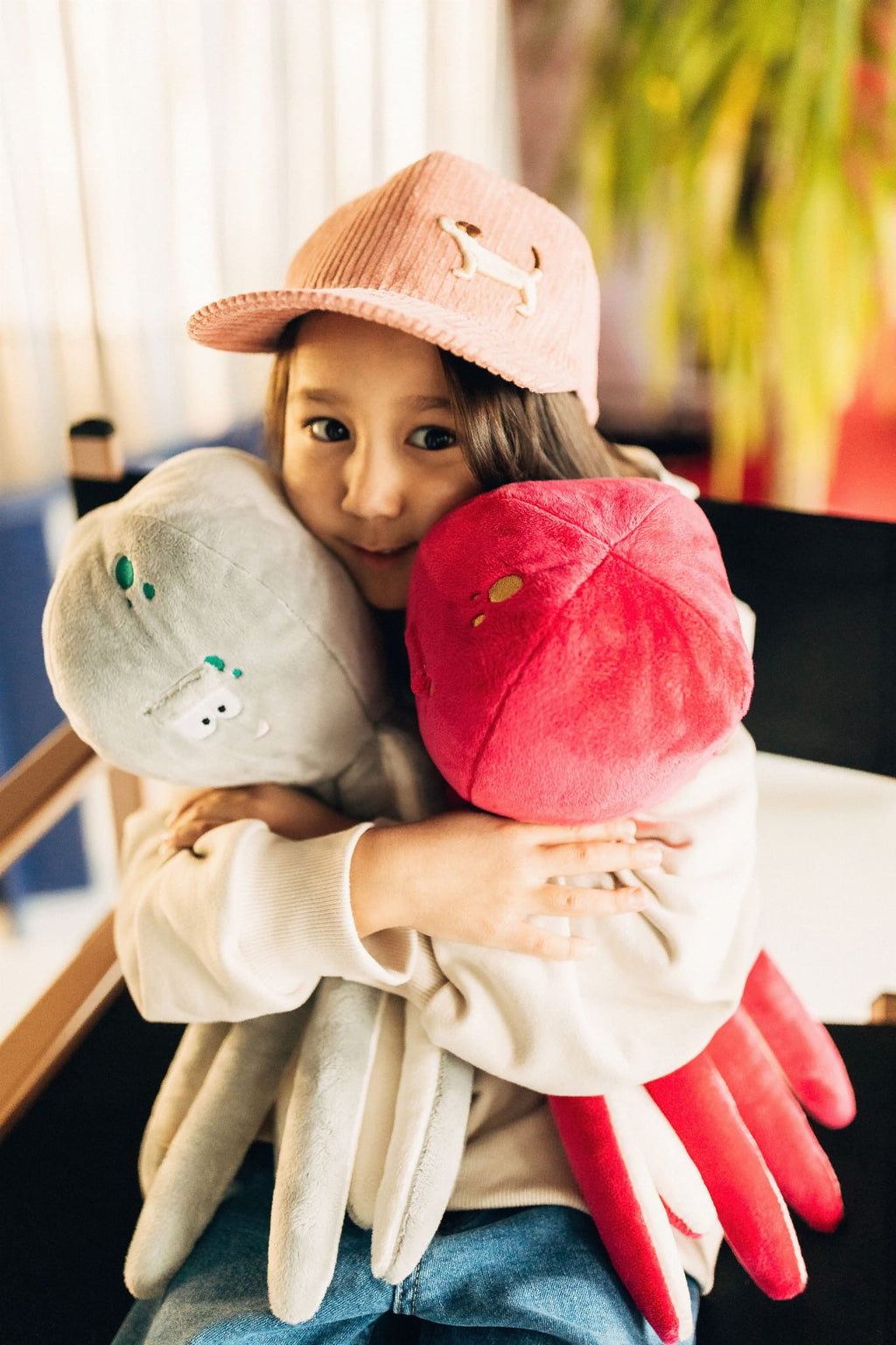 Cuddly Pink Kids Baseball Cap