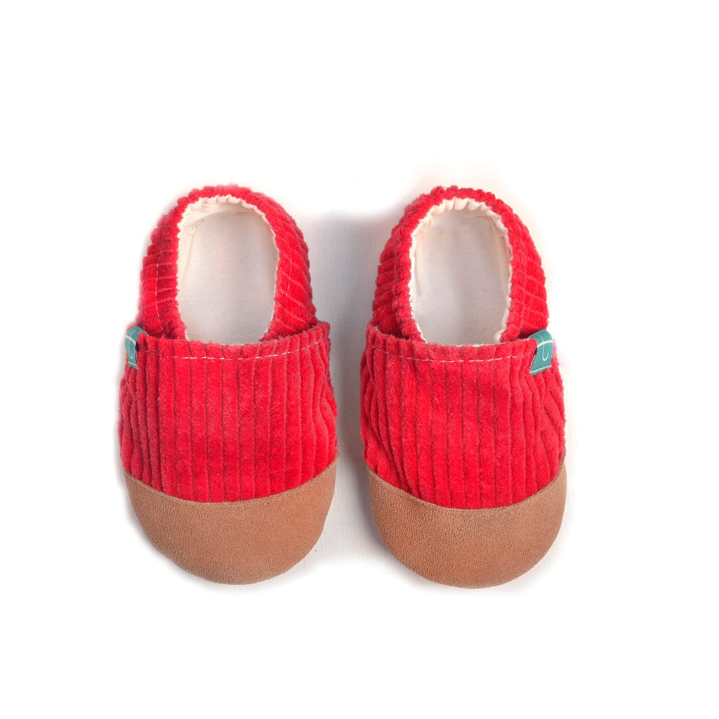 Cuddly Red Child Slippers
