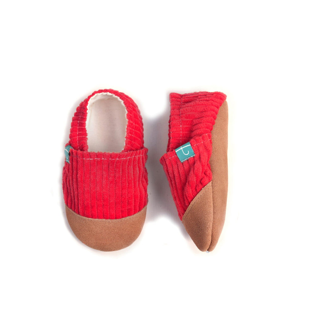 Cuddly Red Child Slippers