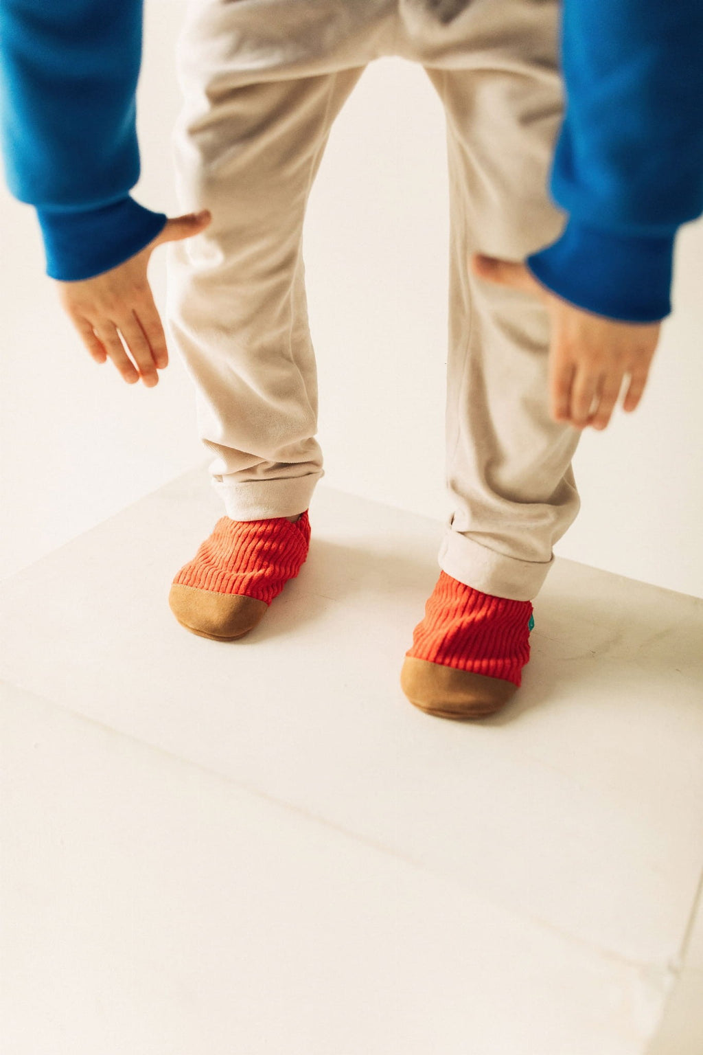 Cuddly Red Child Slippers