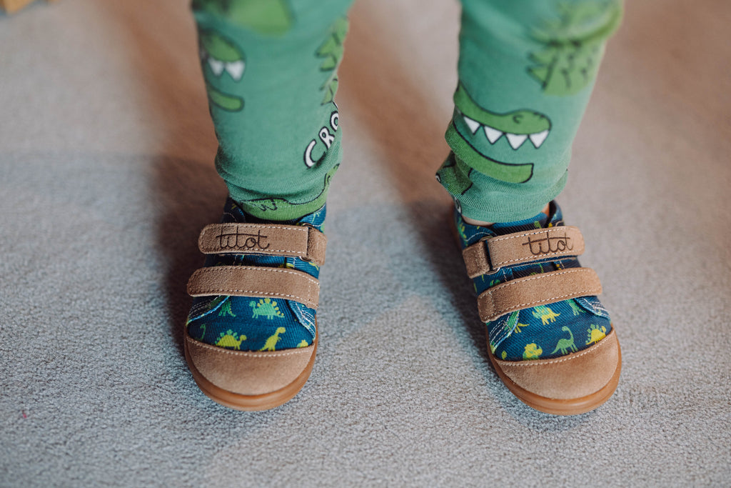 Navy Dino Kids Sneakers