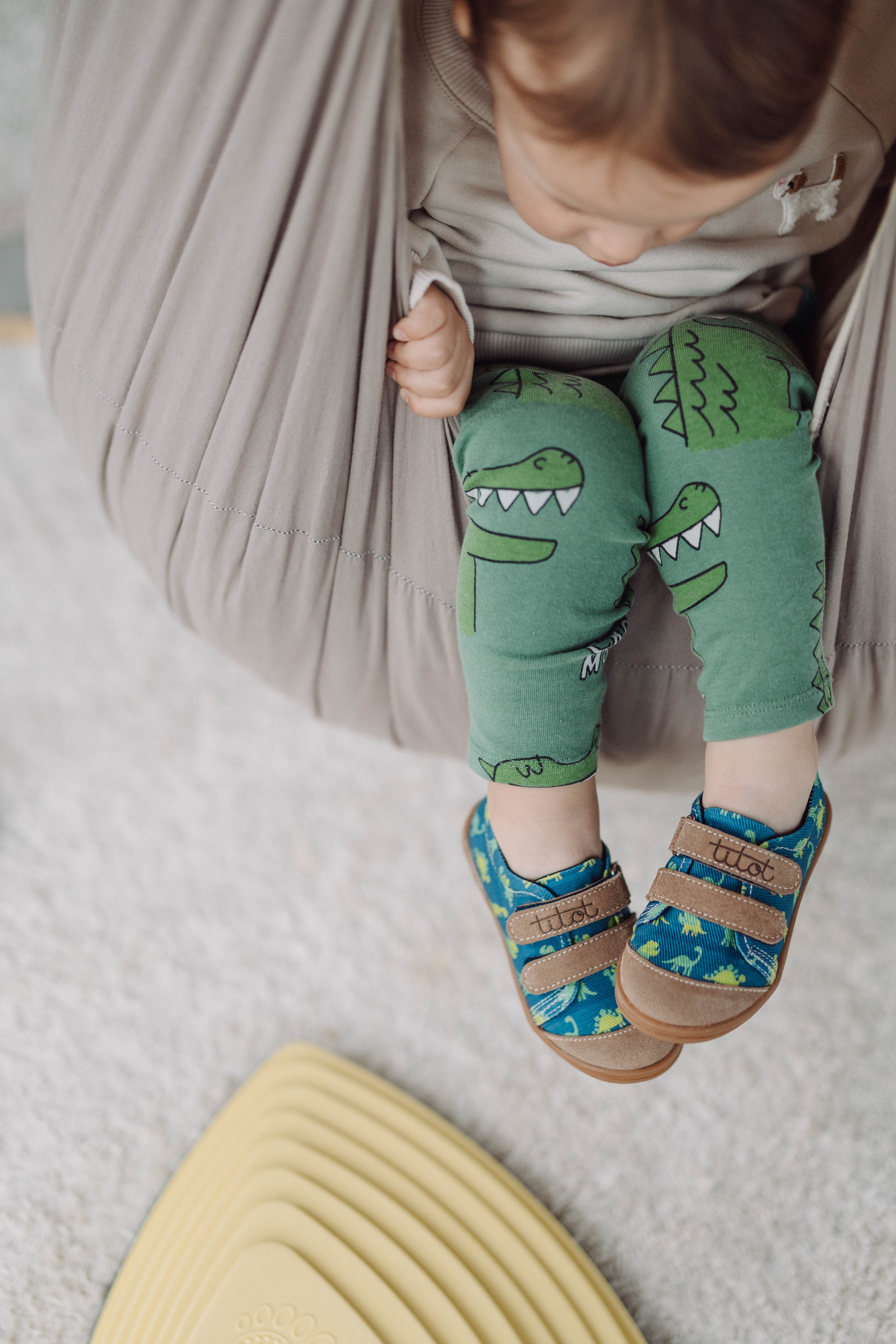 Navy Dino Kids Sneakers