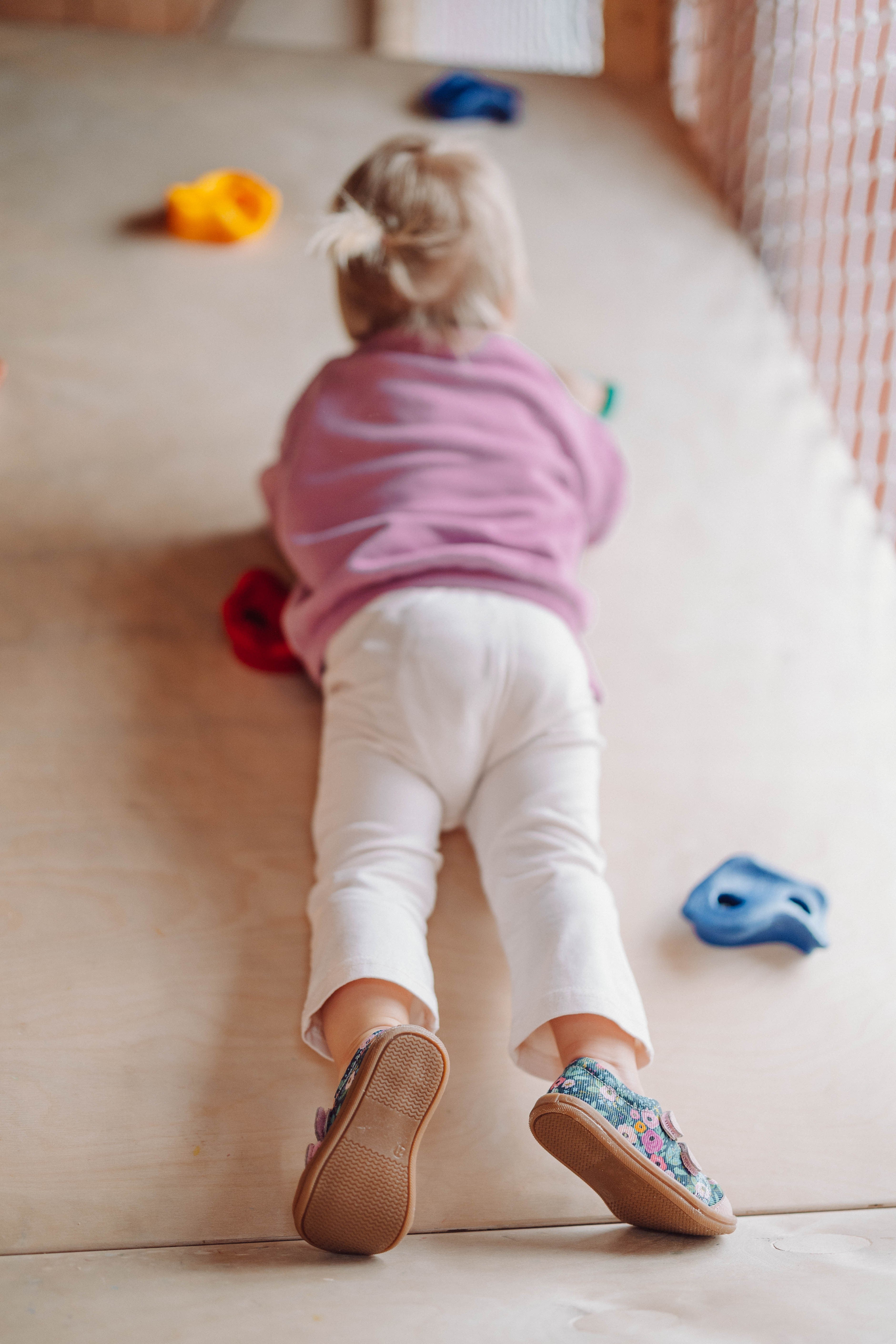 Navy Roses Kids Sneakers