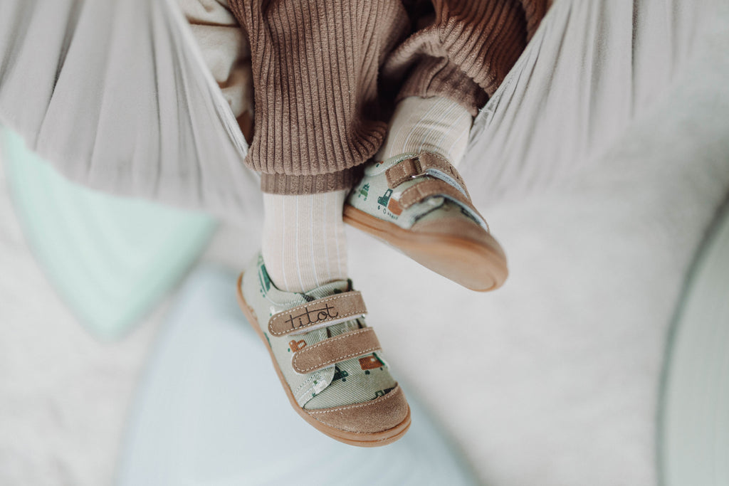 Brown Car Kids Sneakers