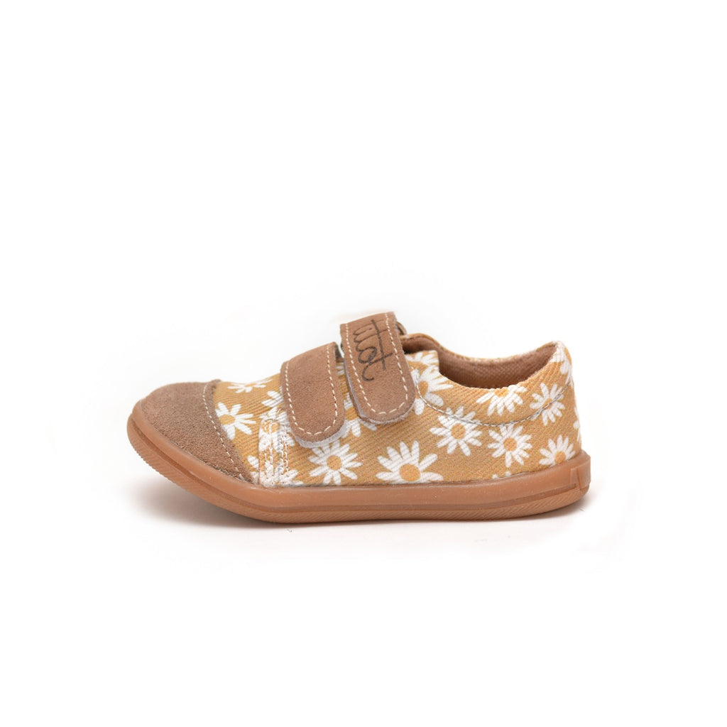 Beige Daisy Kids Sneakers