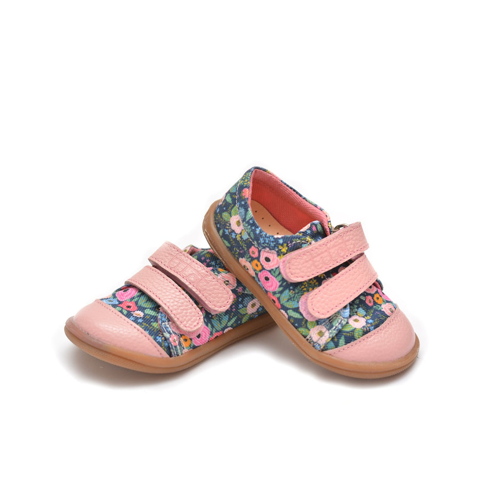 Navy Roses Kids Sneakers
