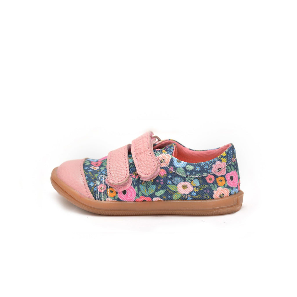Navy Roses Kids Sneakers