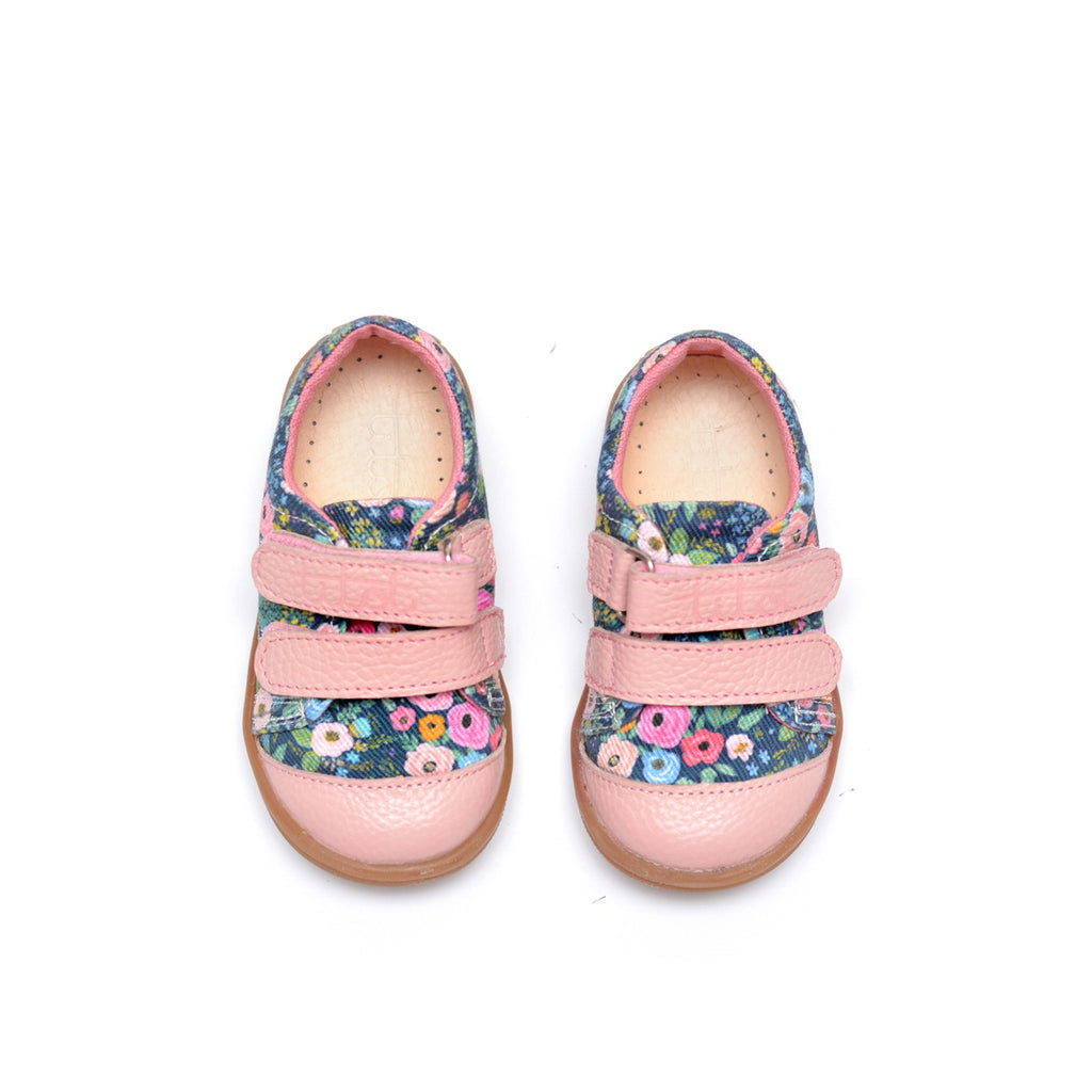 Navy Roses Kids Sneakers