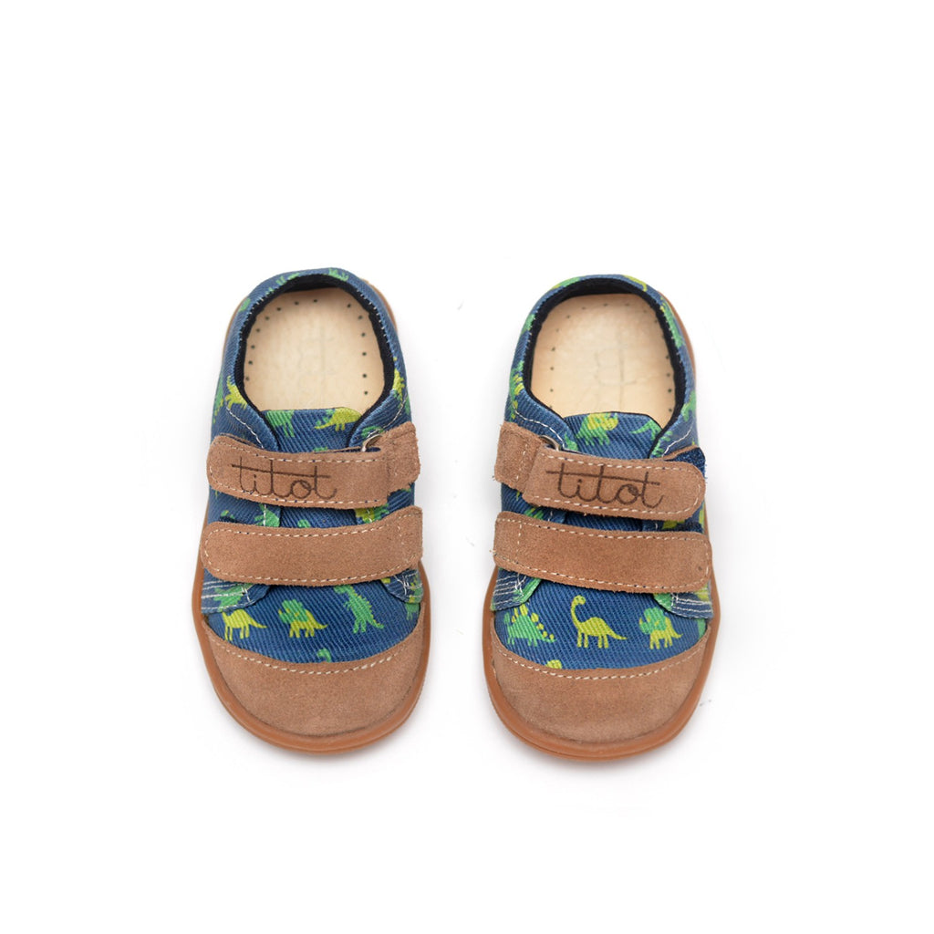Navy Dino Kids Sneakers