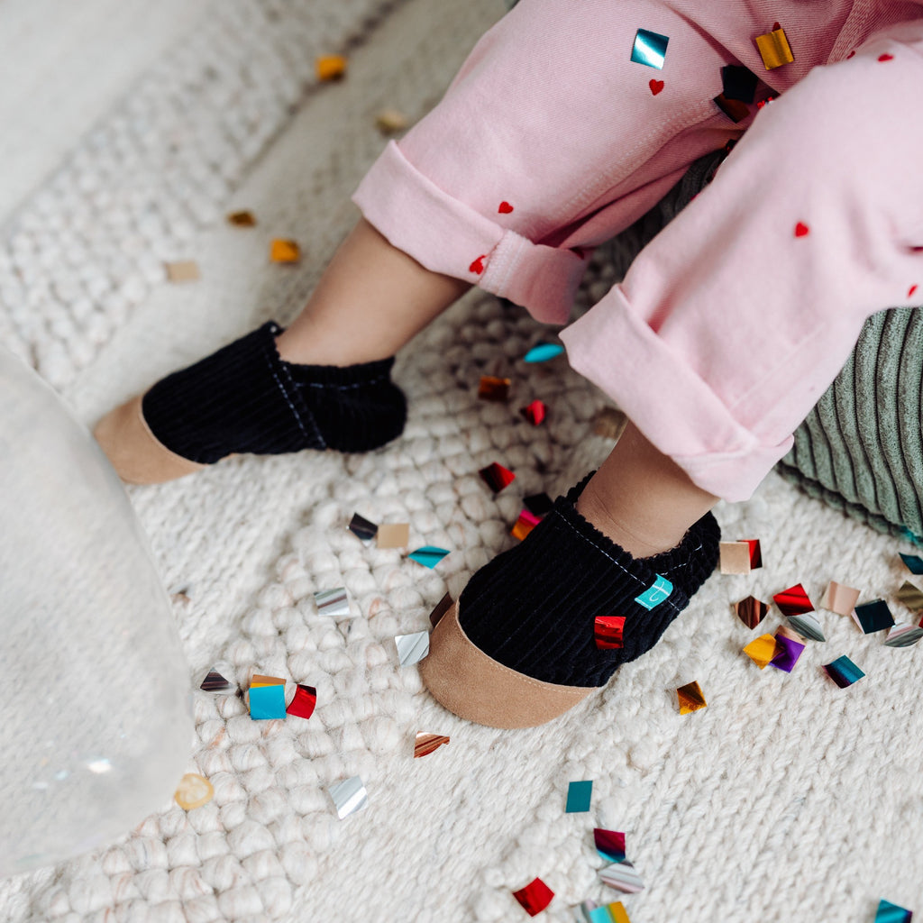 Cuddly Black Child Slippers