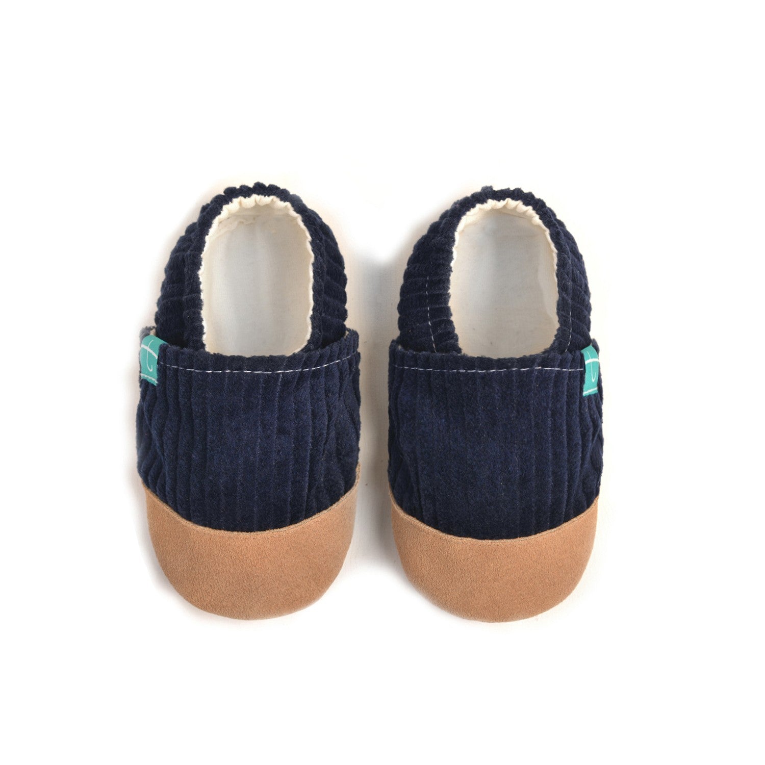 Cuddly Navy Child Slippers