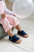 Cuddly Navy Child Slippers