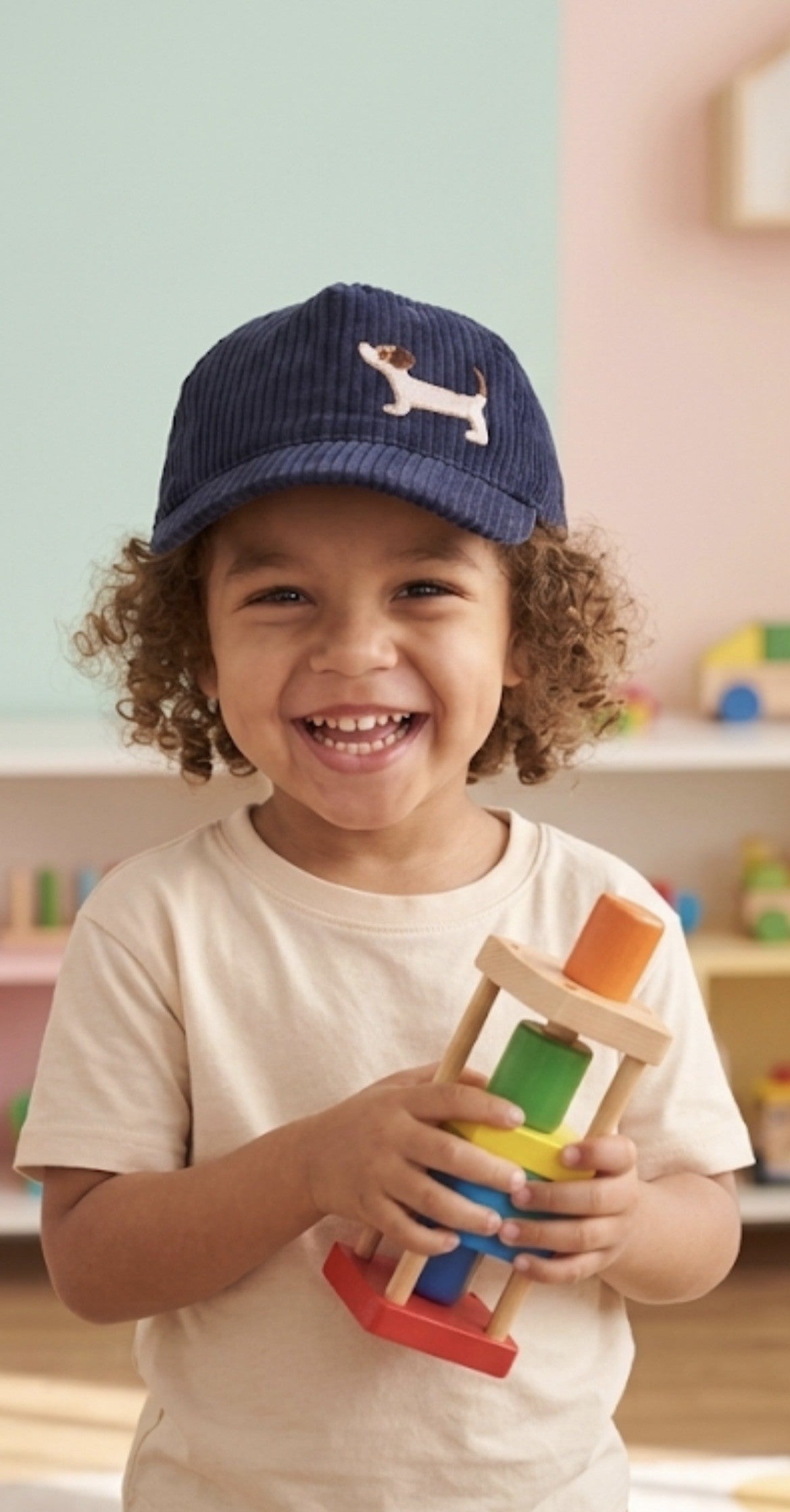 Cuddly Navy Kids Baseball Cap