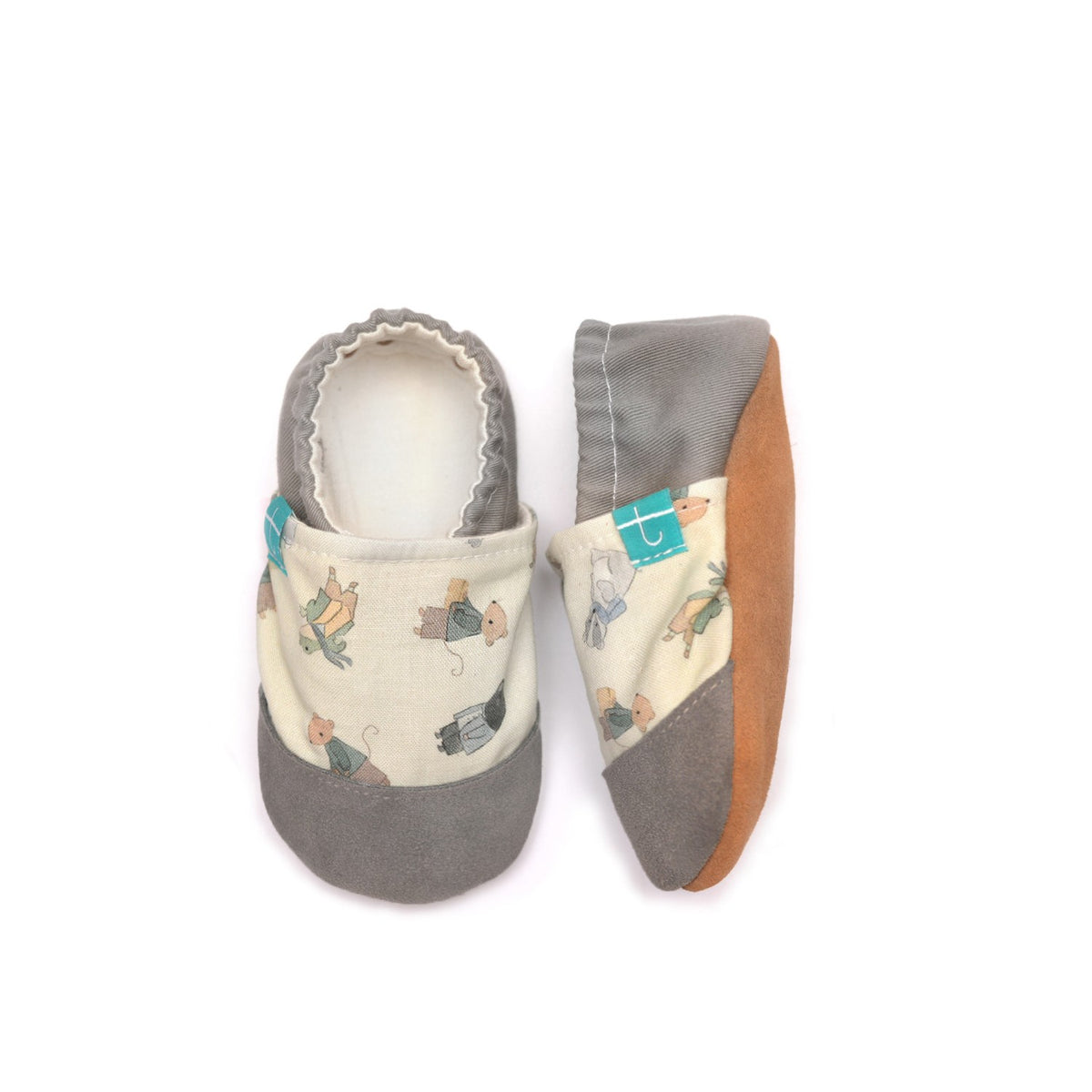Grey Friends Child Slippers