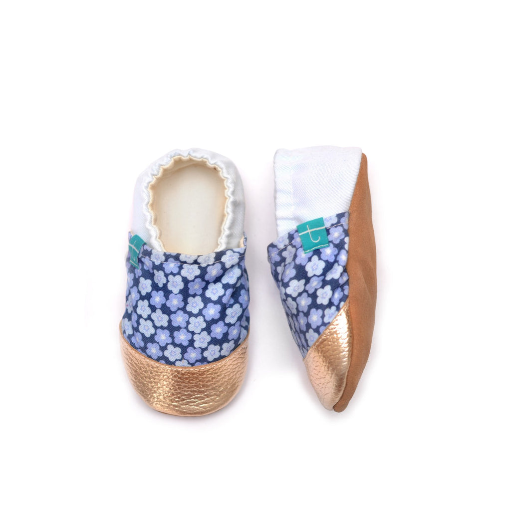 Lilac Field Gold Child Slippers