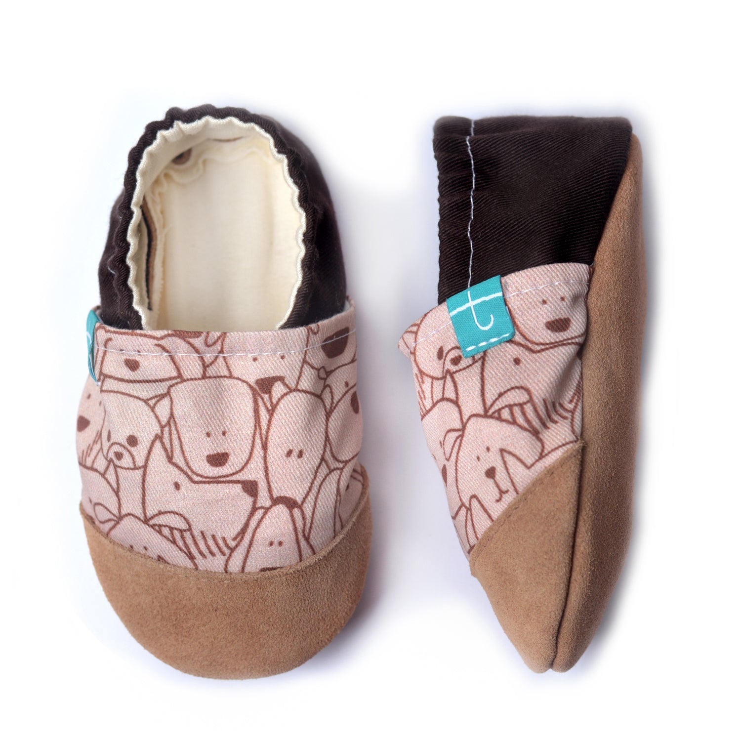 Brown Doggy Child Slippers