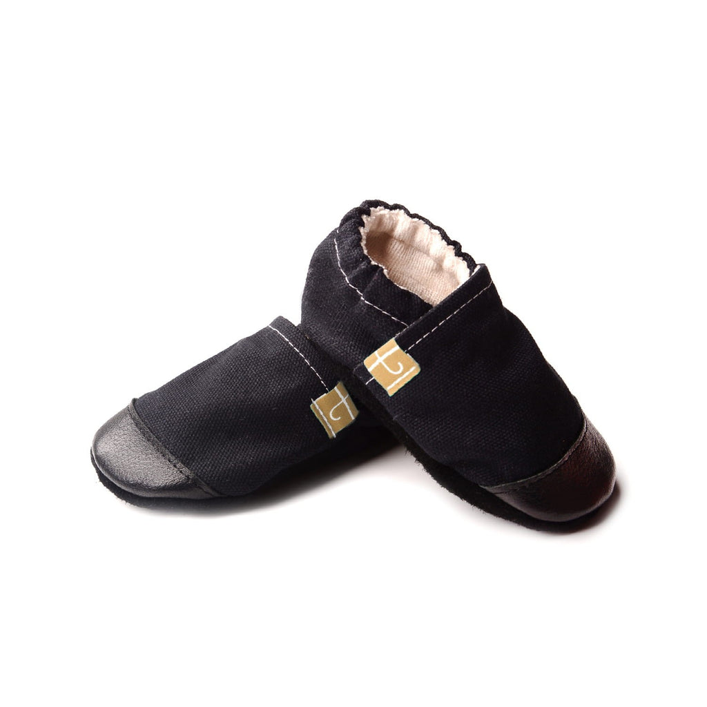 Black Elegant Child Slippers