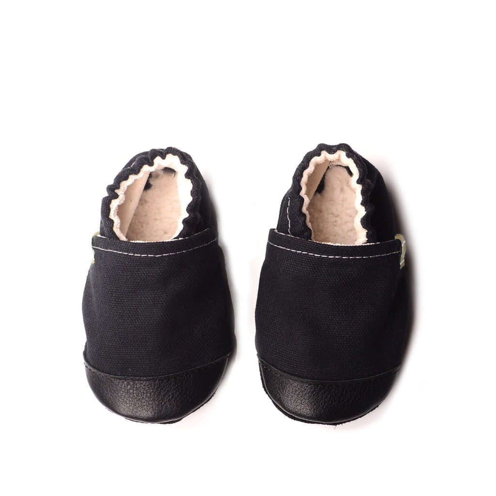 Black Elegant Child Slippers