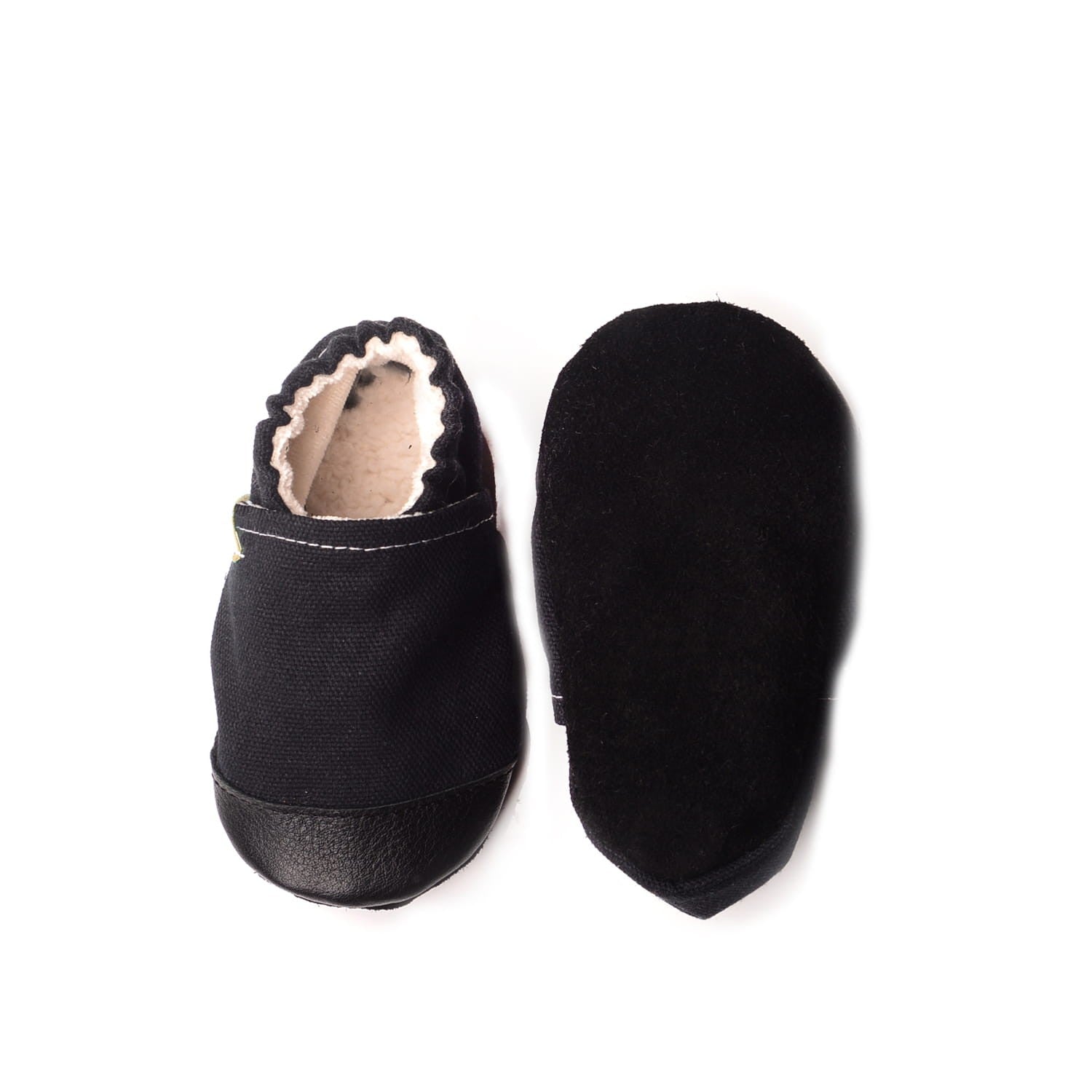 Black Elegant Child Slippers