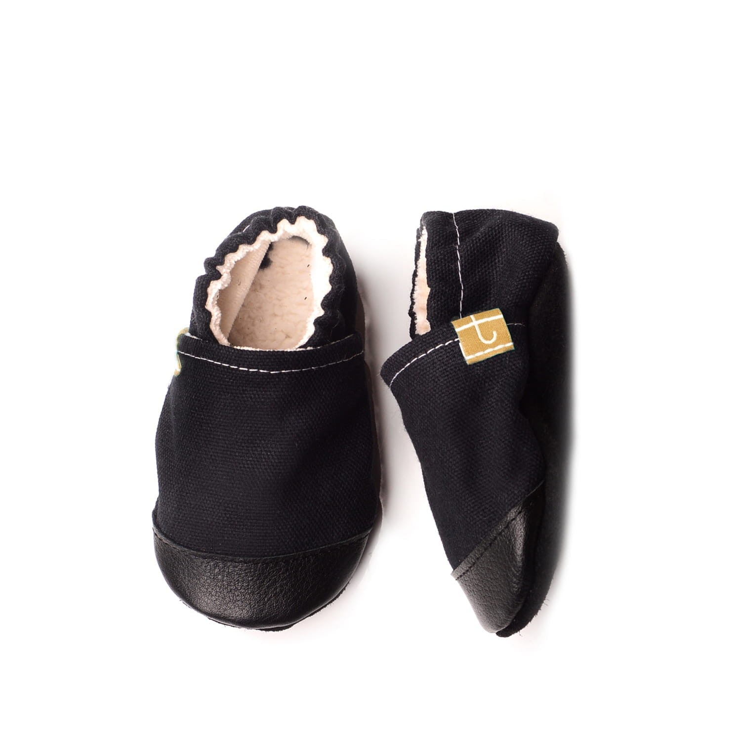 Black Elegant Child Slippers