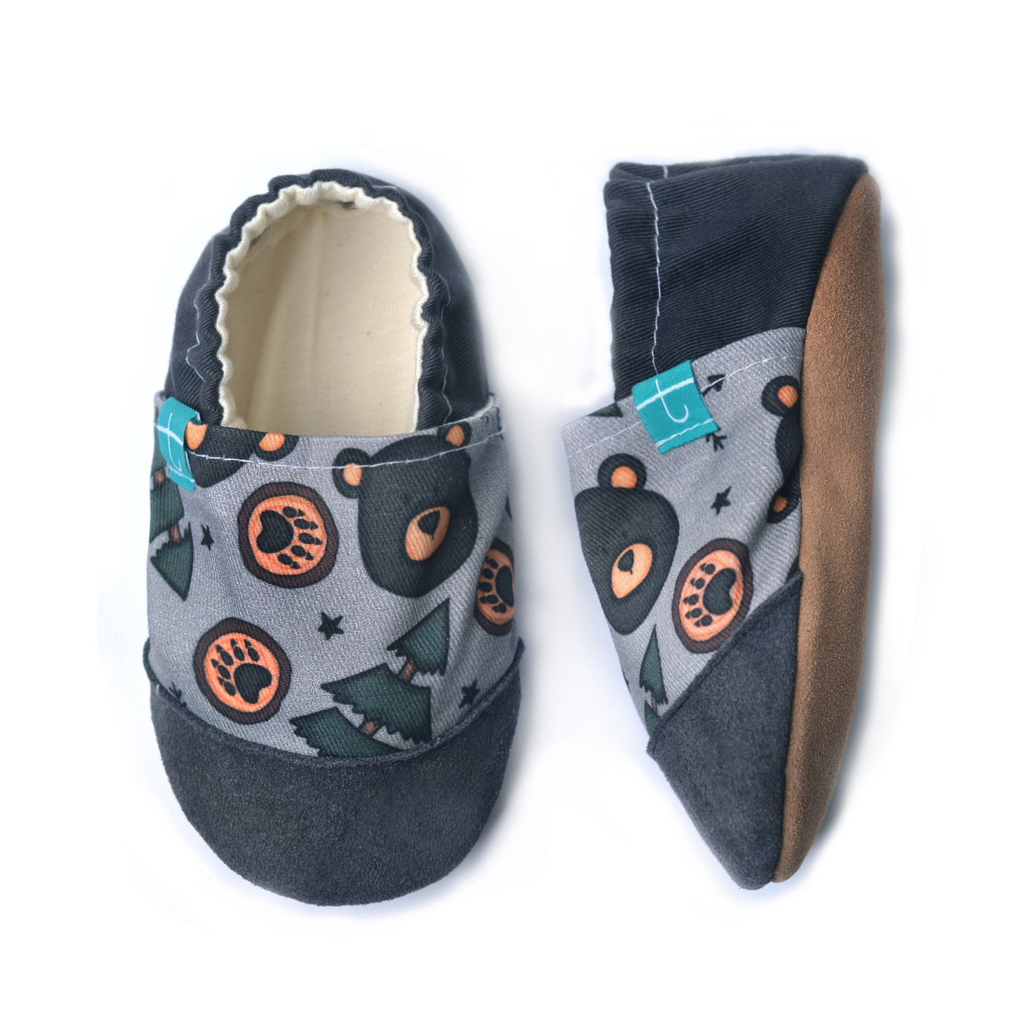 Pantoufles enfant Ours Gris