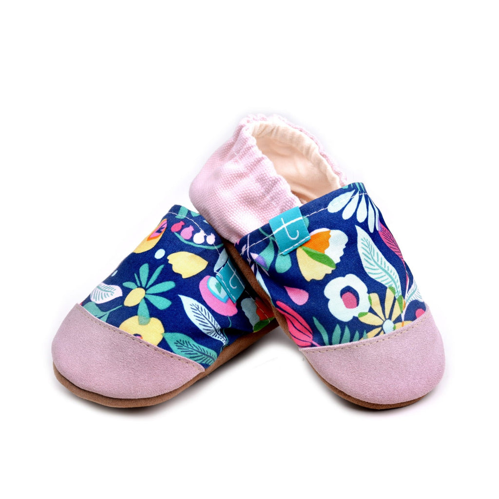 Pink Folk Child Slippers